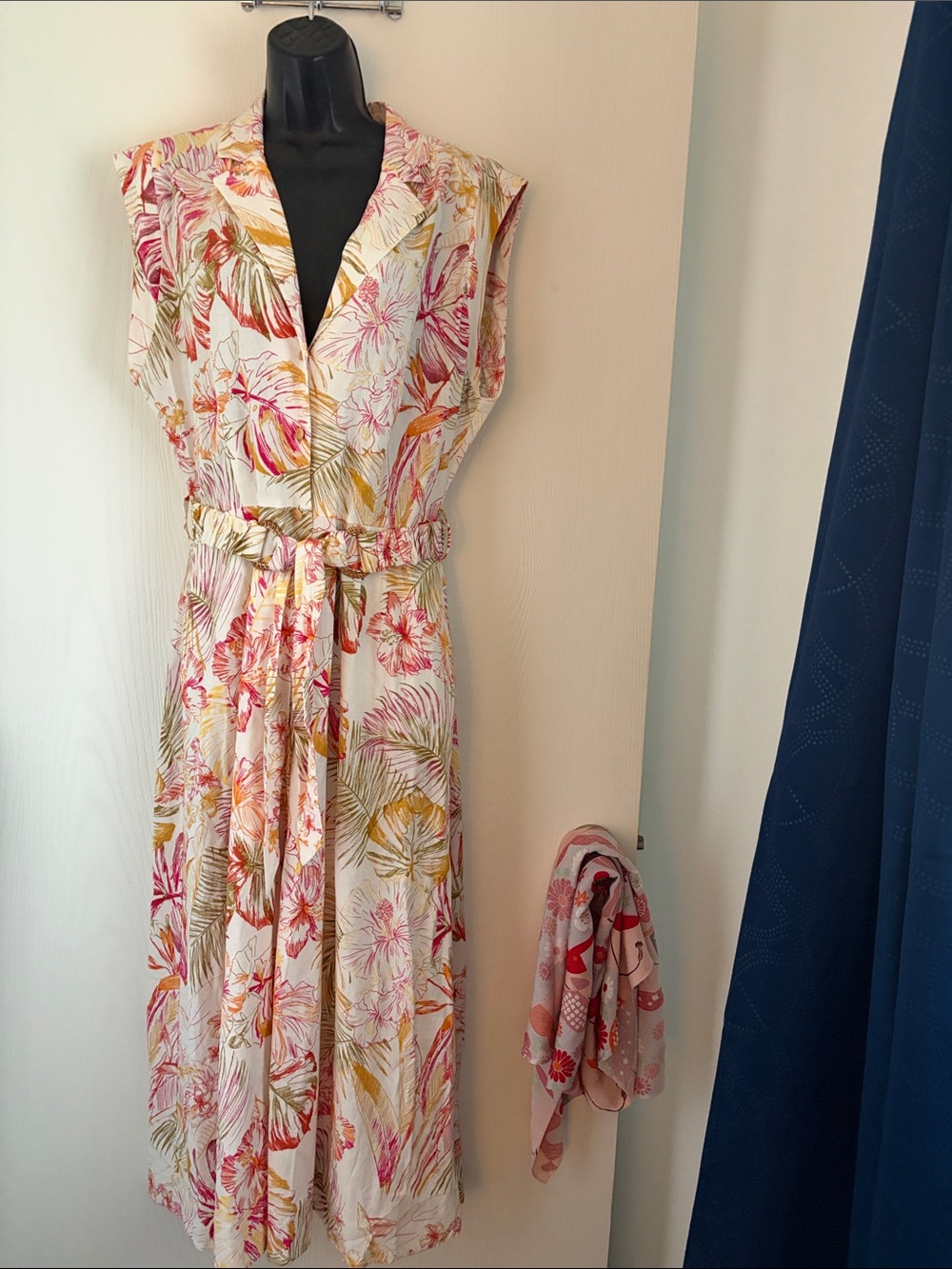 Zara Linen Blend Maxi Dress